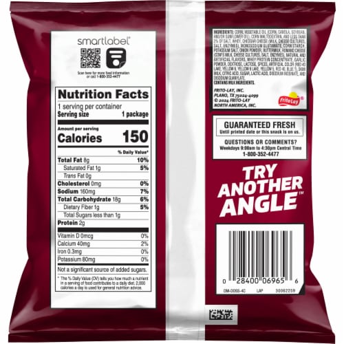 Doritos® Spicy Nacho Flavored Tortilla Chips Perspective: back