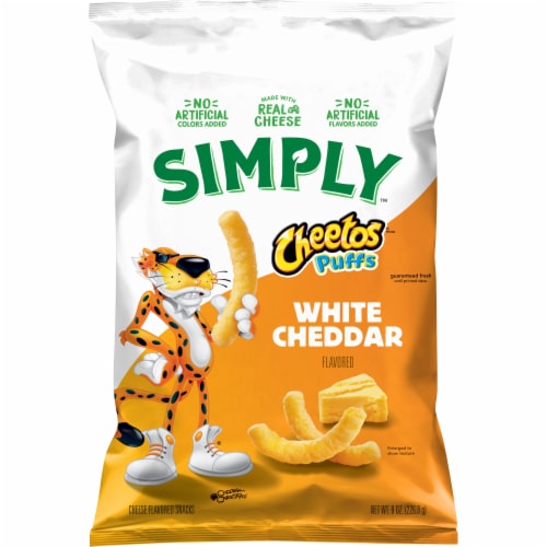 Cheetos® Simply White Cheddar Puffs Chips Perspective: back