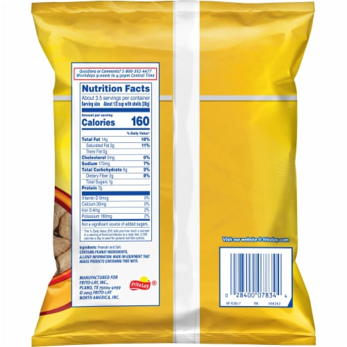 Frito Lay® Salted In-Shell Peanuts Perspective: back