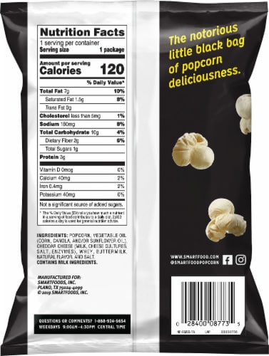 Smartfood® White Cheddar Popcorn Perspective: back