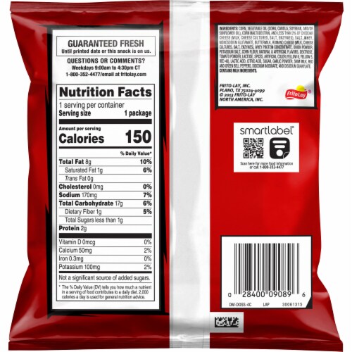 Doritos® Nacho Cheese Tortilla Chips Perspective: back