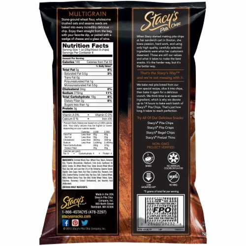 Stacy's Multigrain Pita Chips Perspective: back