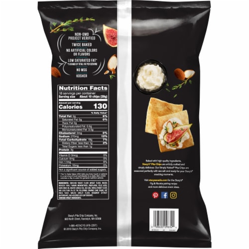 Stacy's Simply Naked Baked Pita Chips Perspective: back