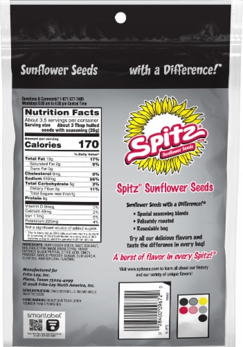Spitz® Cracked Pepper Flavored Sunflower Seeds Perspective: back