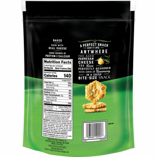 Stacy's Cheese Petites Parmesan with Rosemary Snacks Perspective: back