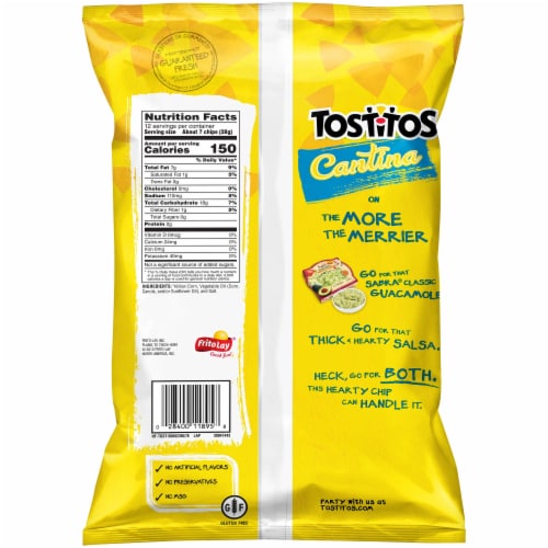 Tostitos Cantina Traditional Tortilla Chips Snacks Perspective: back