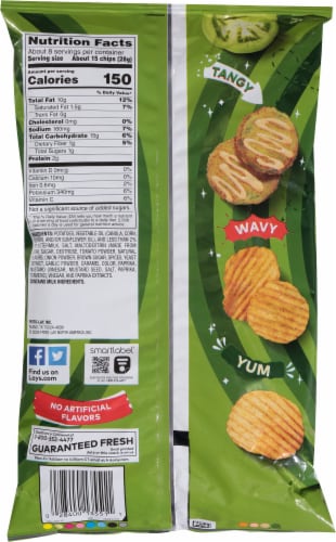 Lay's® Wavy Fried Green Tomato Flavored Potato Chips Perspective: back