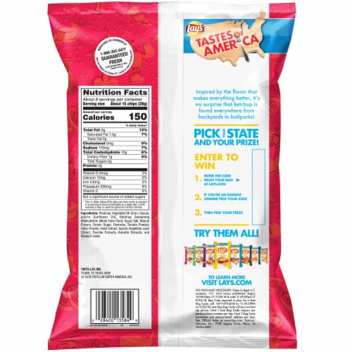 Lay's® Ketchup Flavored Potato Chips Perspective: back
