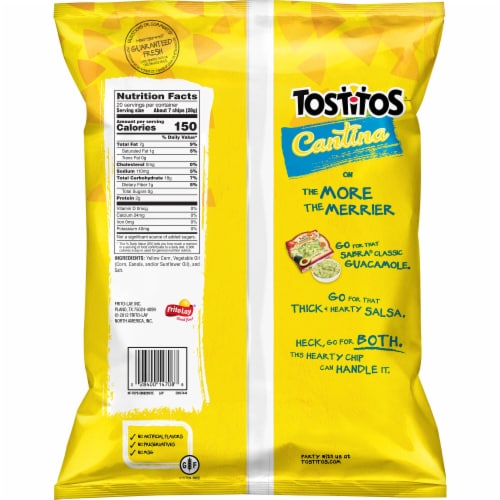 Tostitos® Cantina Traditional Party Size Tortilla Chips Perspective: back