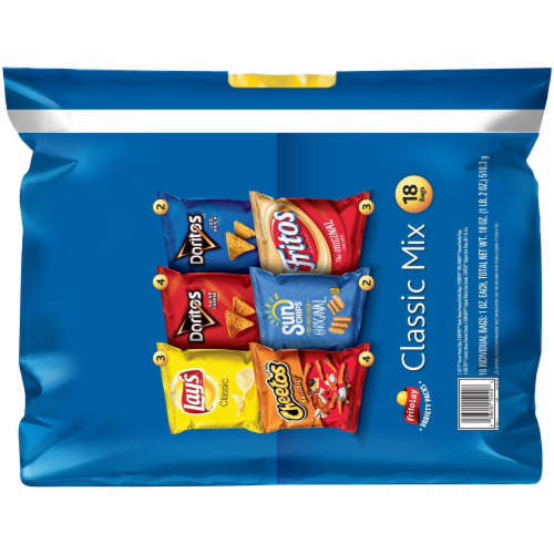 Frito-Lay Classic Mix Snacks and Potato Chips Variety Pack Perspective: back