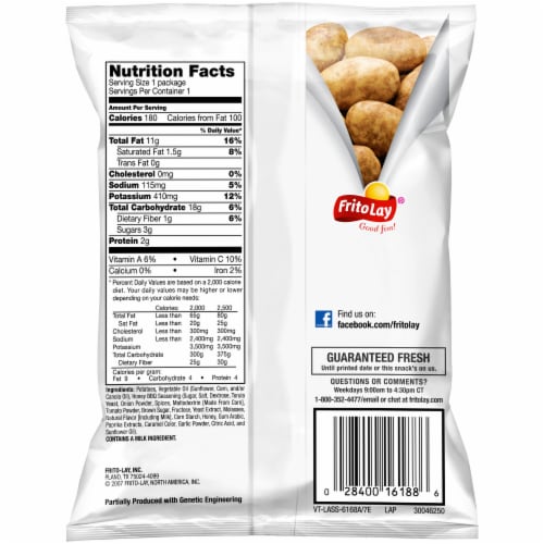 Lay's Honey Barbecue Potato Chips Perspective: back