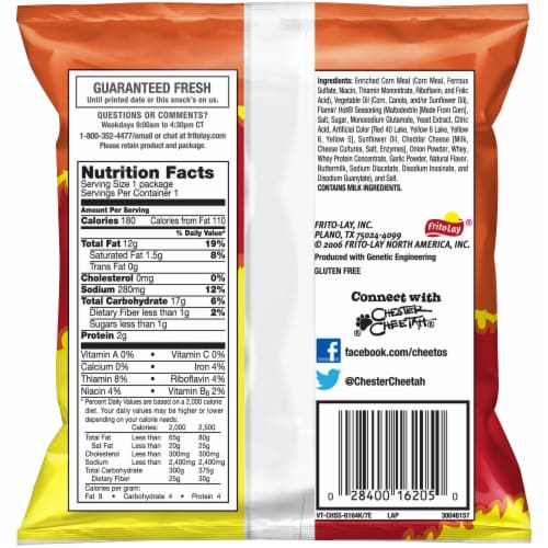 Cheetos® Crunchy Hot Limon Chips, 8.5 oz - Kroger