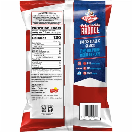 Cracker Jack® Popcorn & Peanuts Original Caramel Coated Snacks Perspective: back