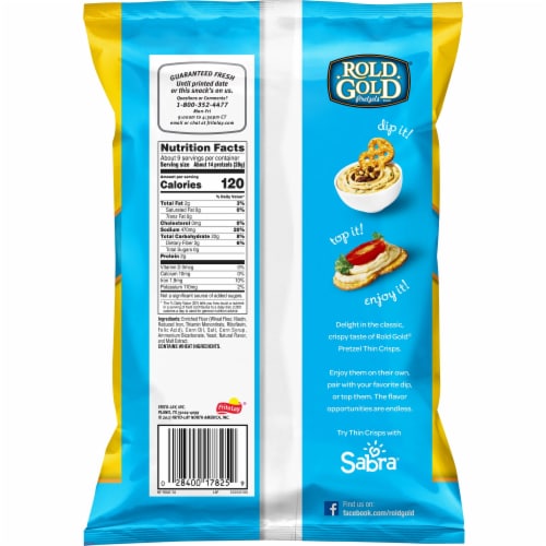 Rold Gold Original Thin Crisps Pretzels Perspective: back