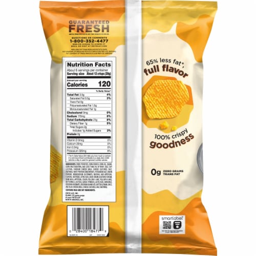 Ruffles Baked Potato Crisps Cheddar & Sour Cream 6 1/4 Oz Perspective: back