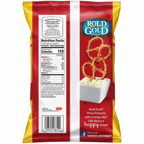 Rold Gold Original Pretzel Thins Perspective: back