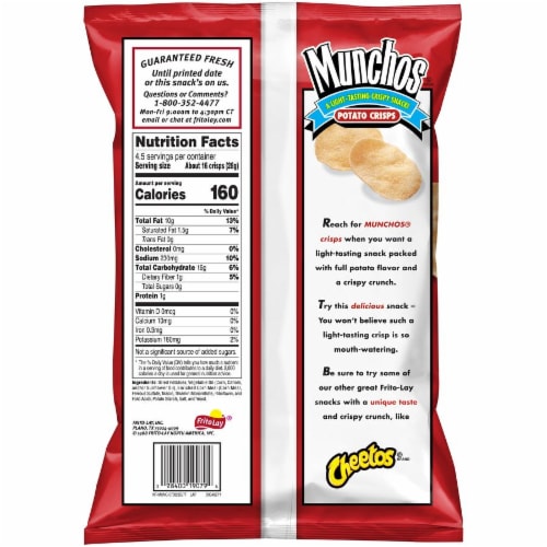 Munchos Potato Crisps Perspective: back