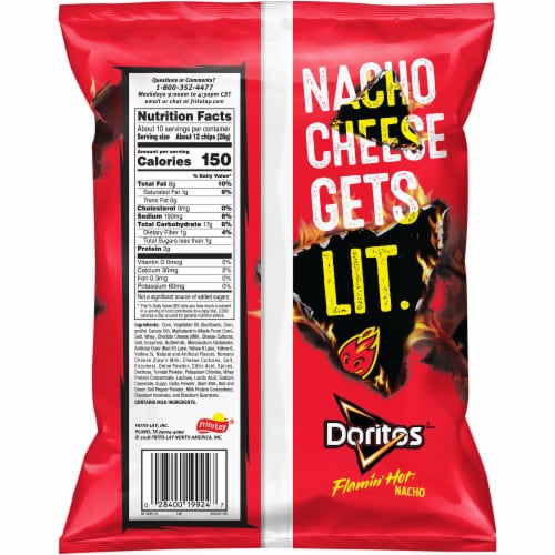 Doritos® Flamin' Hot Nacho Tortilla Chips, 1 oz - Kroger