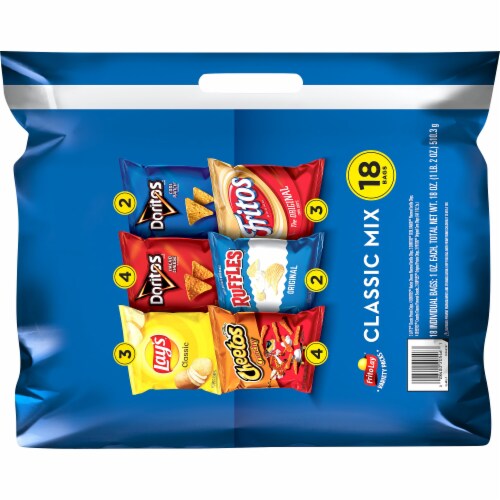 Frito-Lay® Classic Mix Snacks & Chips Variety Pack Perspective: back