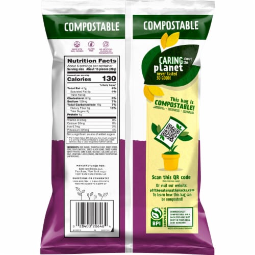 Off the Eaten Path® Chickpea Veggie Crisps Perspective: back
