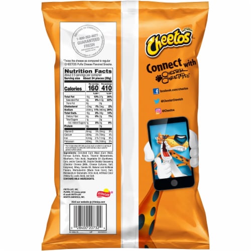 Cheetos® Eggs Double Cheddar Cheese Flavored Snacks Perspective: back