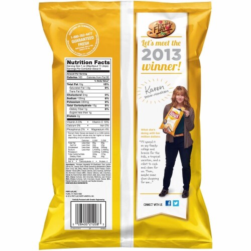 Lay's Cheesy Garlic Bread Potato Chips Perspective: back