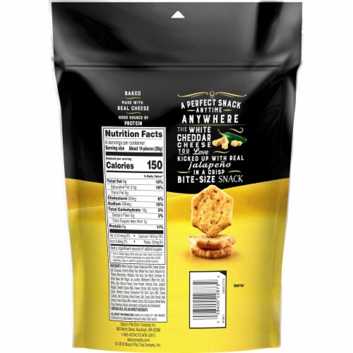 Stacy's® White Cheddar with Jalapenos Cheese Petites™ Snacks Perspective: back
