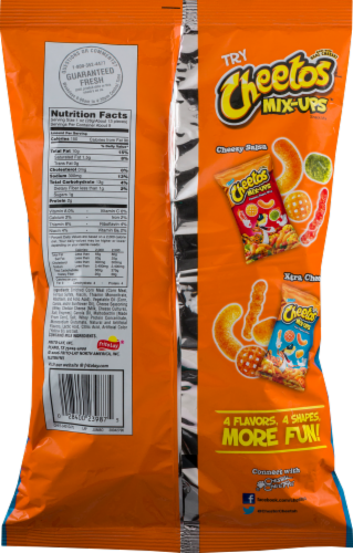 Cheetos Jumbo Puffs Cheese Flavored Snacks Perspective: back
