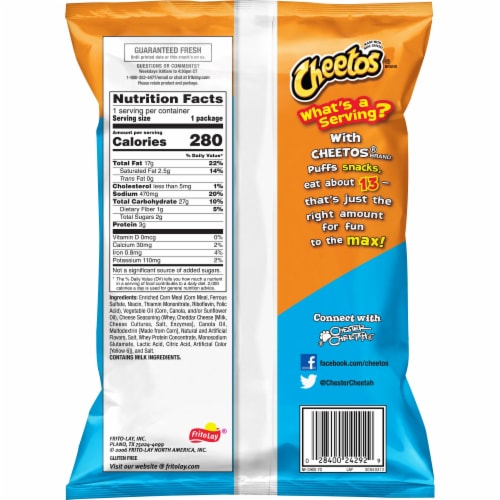 Cheetos® Cheese Puffs Chips, 3 oz - Kroger