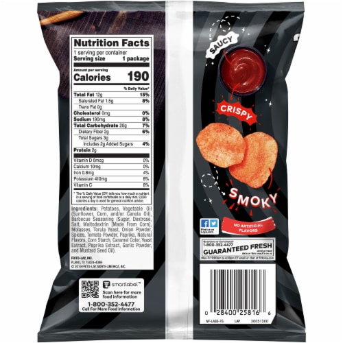 Lay's® Barbecue Potato Chips Perspective: back