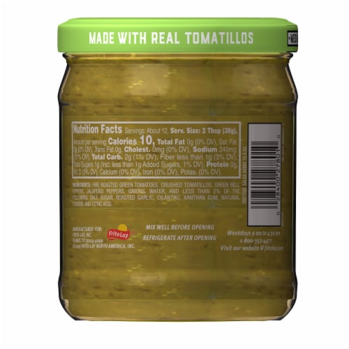 Tostitos® Salsa Verde Salsa Dip Perspective: back