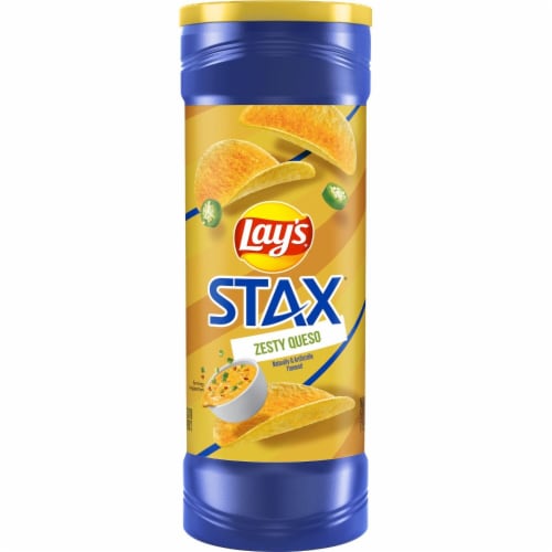 Lay's® Stax Zesty Queso Potato Chips Perspective: back
