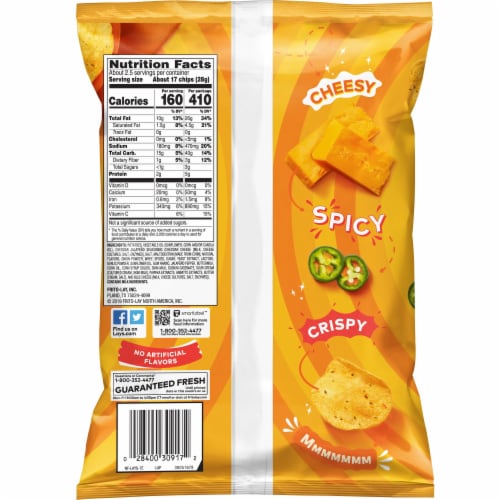 Lay's® Cheddar Jalapeno Potato Chips Perspective: back