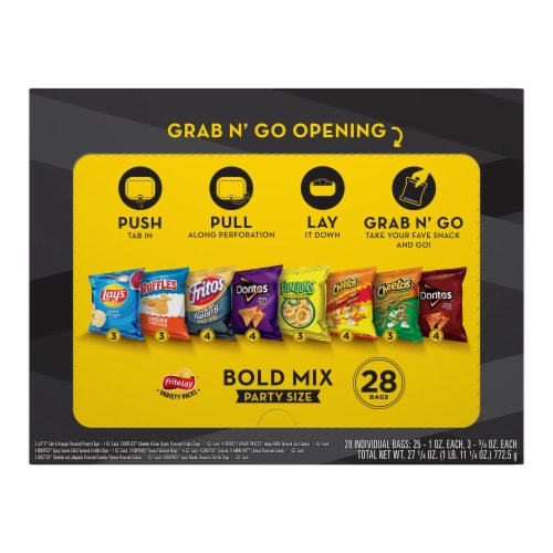 Frito-Lay® Bold Mix Snacks & Chips Variety Pack Perspective: back