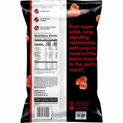 Smartfood® Flamin' Hot White Cheddar Popcorn Perspective: back