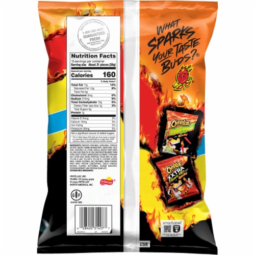 Cheetos® Flamin' Hot® Crunchy Chips Party Size Perspective: back