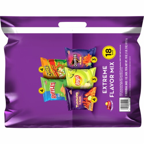 Frito-Lay® Extreme Flavor Mix Chips and Snacks Variety Pack Perspective: back