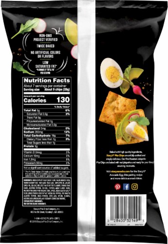 Stacy's® Fire Roasted Jalapeno Baked Pita Chips Perspective: back