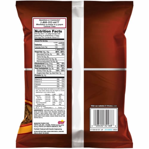 Frito Lay BBQ Sunflower Seeds Perspective: back