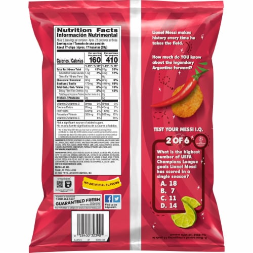 Lay's® Chile Limon Potato Chips Perspective: back