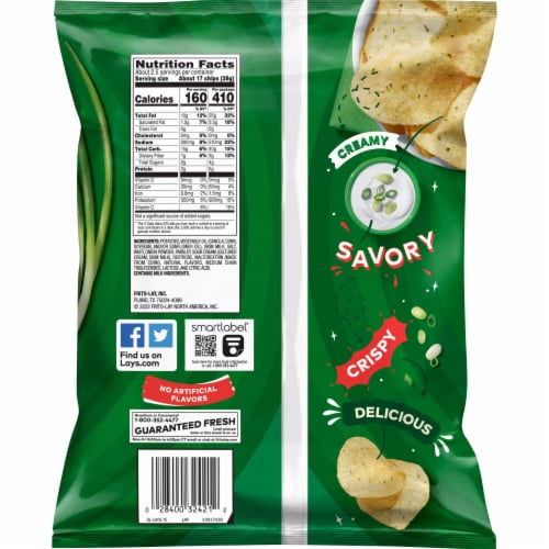 Lay's® Sour Cream & Onion Potato Chips Perspective: back