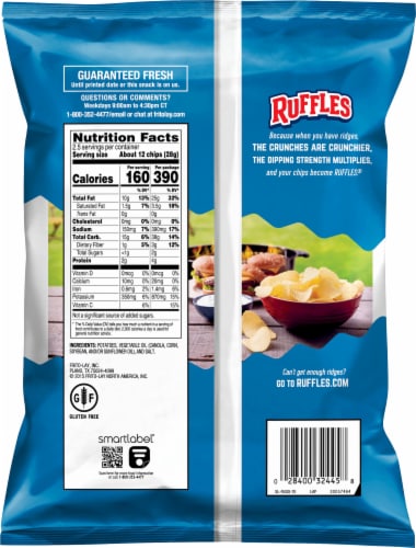 Ruffles® Original Potato Chips Perspective: back