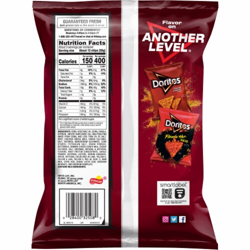 Doritos® Spicy Nacho Tortilla Chips Perspective: back