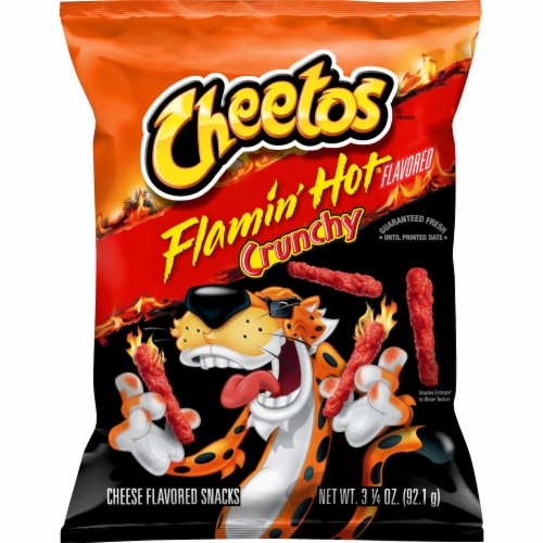 Cheetos® Flamin' Hot® Crunchy Cheese Snacks Perspective: back