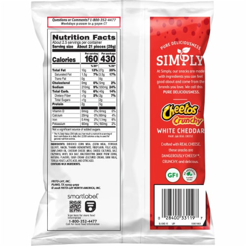 Simply Cheetos White Cheddar Puffs, Party Size, 12 oz 