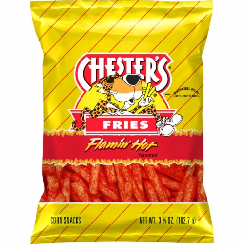 Chester's® Fries Flamin' Hot Flavored Corn & Potato Snacks Perspective: back