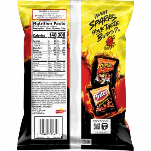 Funyuns® Flamin' Hot® Onion Flavored Rings Snacks Perspective: back