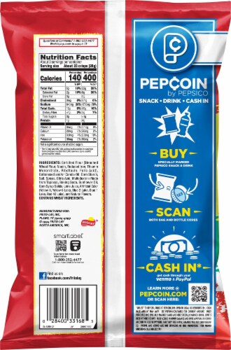 Sabritones Chile & Lime Flavored Puffed Wheat Snacks Perspective: back