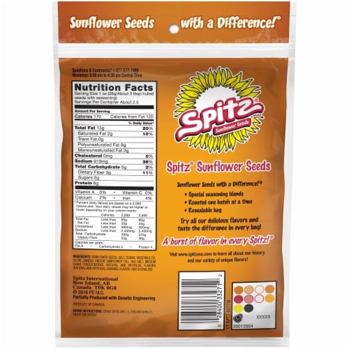 Spitz Salted Caramel Sunflower Seeds Perspective: back