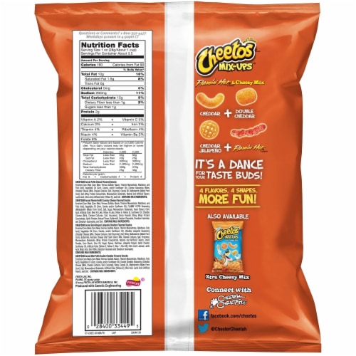 Cheetos Mix-Ups Flamin' Hot & Cheesy Mix Perspective: back
